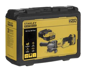 Aku-nurklihvija Stanley Fatmax V20 125 mm + 2x4.0 Ah akud SFMCG400M2K цена и информация | Шлифовальные машины | kaup24.ee