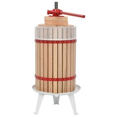 vidaXL 2-osaline puuvilja- ja veinipressi ning purustaja komplekt hind ja info | Klaasid, tassid ja kannud | kaup24.ee