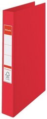 Rõngasköitja ESSELTE, 4 rõngast, A4, 35 mm, punane hind ja info | Kirjatarbed | kaup24.ee