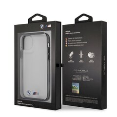 BMHCP12LMBTOK BMW M Metallic Black Edges Hard Case for iPhone 12 Pro Max 6.7 Transparent цена и информация | Чехлы для телефонов | kaup24.ee