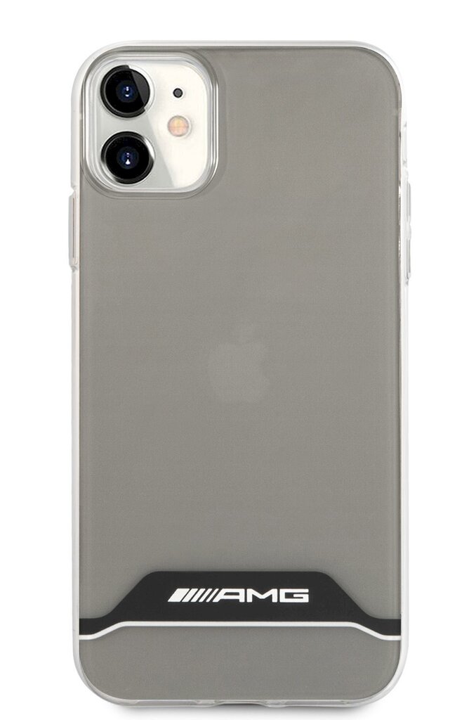 AMHCN61TCBW AMG PC/TPU Horizontal Stripes Case for iPhone 11 Transparent/Black hind ja info | Telefoni kaaned, ümbrised | kaup24.ee