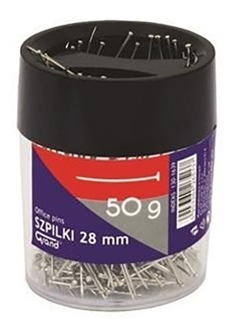 Knopkad - nõelad magnetkarbis GRAND, 28 mm, 50 g hind ja info | Kirjatarbed | kaup24.ee