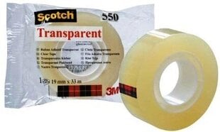 Kleeplint SCOTCH 550, 19 mm x 33 m hind ja info | Kirjatarbed | kaup24.ee