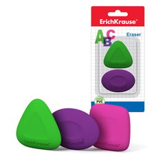 Ergonoomilised kustutuskummid kooli jaoks ERICH KRAUSE ABC, 2 tk hind ja info | Kirjatarbed | kaup24.ee