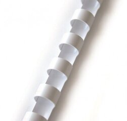 Спирали для переплета пластиковые, 10мм, 100шт, цвет белый цена и информация | Канцелярские товары | kaup24.ee