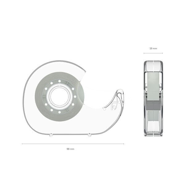 Matt kleeplint koos hoidikuga ERICH KRAUSE Invisible, 12 mm x 20 m цена и информация | Kirjatarbed | kaup24.ee