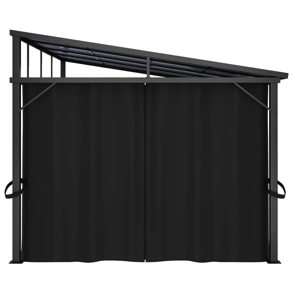 vidaXL varikatus kardinaga 405 x 294 x 244 cm, antratsiithall hind ja info | Varikatused ja aiapaviljonid | kaup24.ee