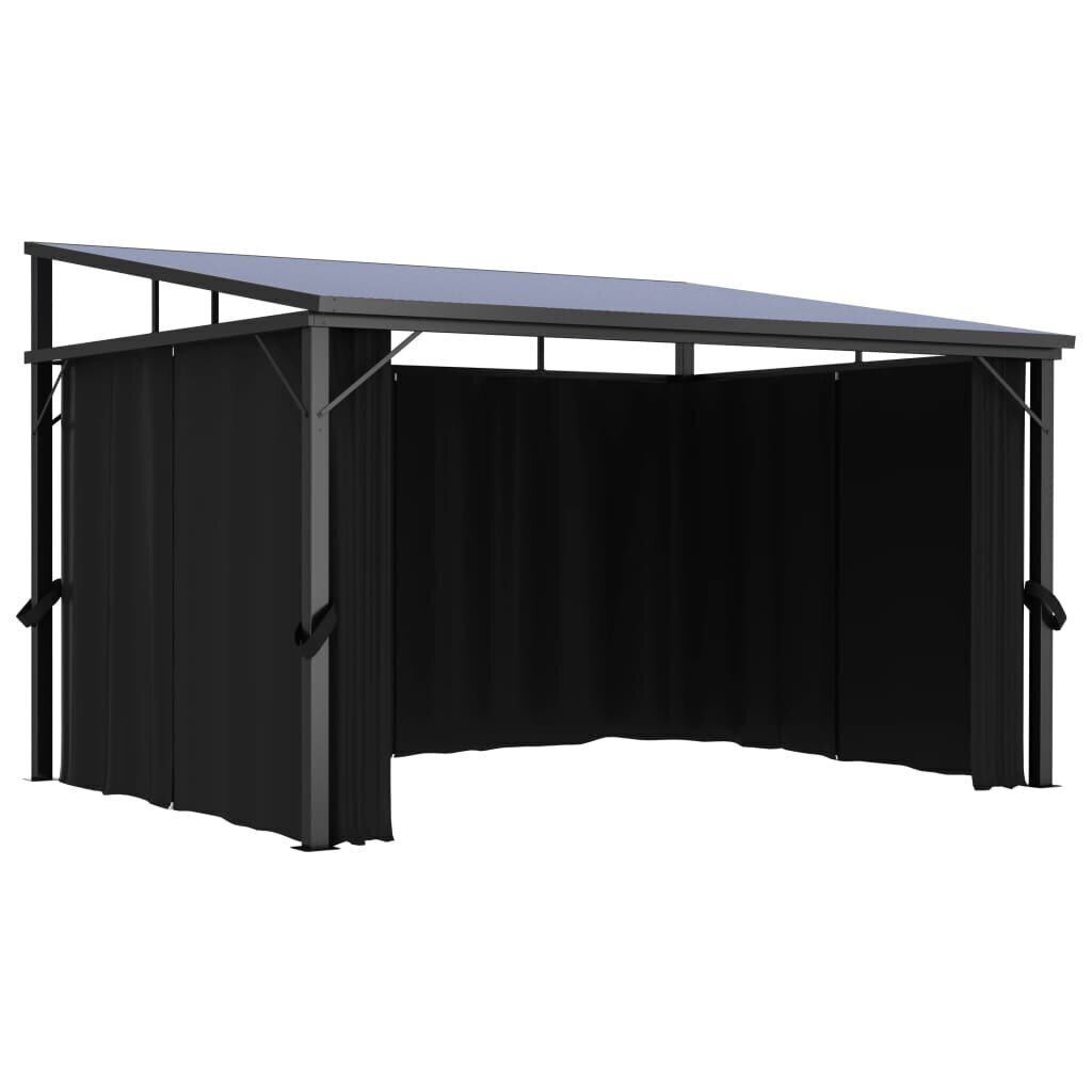 vidaXL varikatus kardinaga 405 x 294 x 244 cm, antratsiithall hind ja info | Varikatused ja aiapaviljonid | kaup24.ee