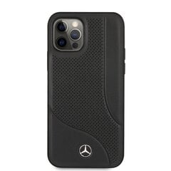 MEHCP12LCDOBK Mercedes Perforated Leather Hard Case for iPhone 12 Pro Max 6.7 Black цена и информация | Чехлы для телефонов | kaup24.ee