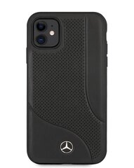 MEHCN61CDOBK Mercedes Perforated Leather Hard Case for iPhone 11 Black hind ja info | Telefoni kaaned, ümbrised | kaup24.ee