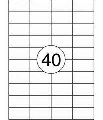 Etiketikleebised RILLPRINT 52,5x29,7 mm, A4, 40 kleebist lehel, 100 lehte hind ja info | Vihikud, märkmikud ja paberikaubad | kaup24.ee