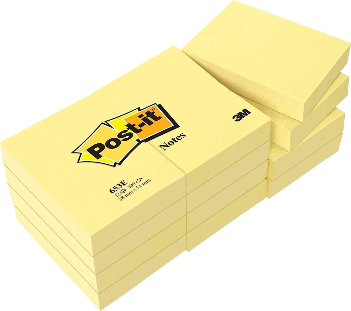 Märkmelehed POST-IT, 38x51 mm, 300 lehte, kollane hind ja info | Vihikud, märkmikud ja paberikaubad | kaup24.ee