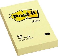 Märkmelehed POST-IT, 51x76 mm, 100 lehte, kollased цена и информация | Тетради и бумажные товары | kaup24.ee