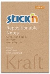 Märkmelehed STICK´N Kraft, 76x51 mm, 100 lehte цена и информация | Тетради и бумажные товары | kaup24.ee