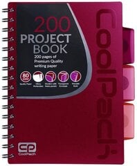 Тетрадь со спиралью Coolpack, A5, 200 страниц, в клеточку, красная цена и информация | Тетради и бумажные товары | kaup24.ee