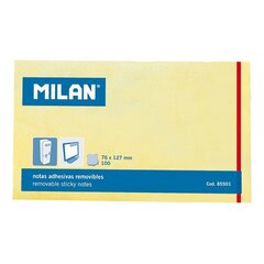 Märkmelehed MILAN, 76 x 127 mm, 100 lehte, kollane цена и информация | Тетради и бумажные товары | kaup24.ee