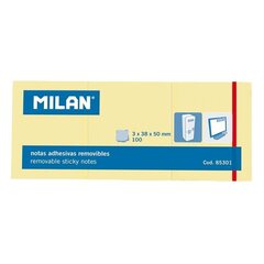 Märkmelehed MILAN, 38 x 50 mm, 300 lehte, kollane hind ja info | Vihikud, märkmikud ja paberikaubad | kaup24.ee