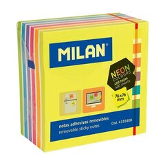 Märkmelehed MILAN, 76 x 76 mm, 400 lehte, neoonvärviga hind ja info | Vihikud, märkmikud ja paberikaubad | kaup24.ee