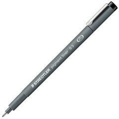 Rapidograaf STAEDTLER PIGMENT LINER, 0,05 mm, must цена и информация | Письменные принадлежности | kaup24.ee