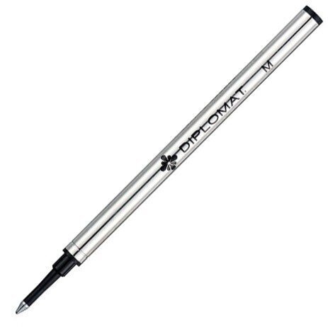 Südamik DIPLOMAT Metall Rollerball M, metall, must цена и информация | Kirjutusvahendid | kaup24.ee