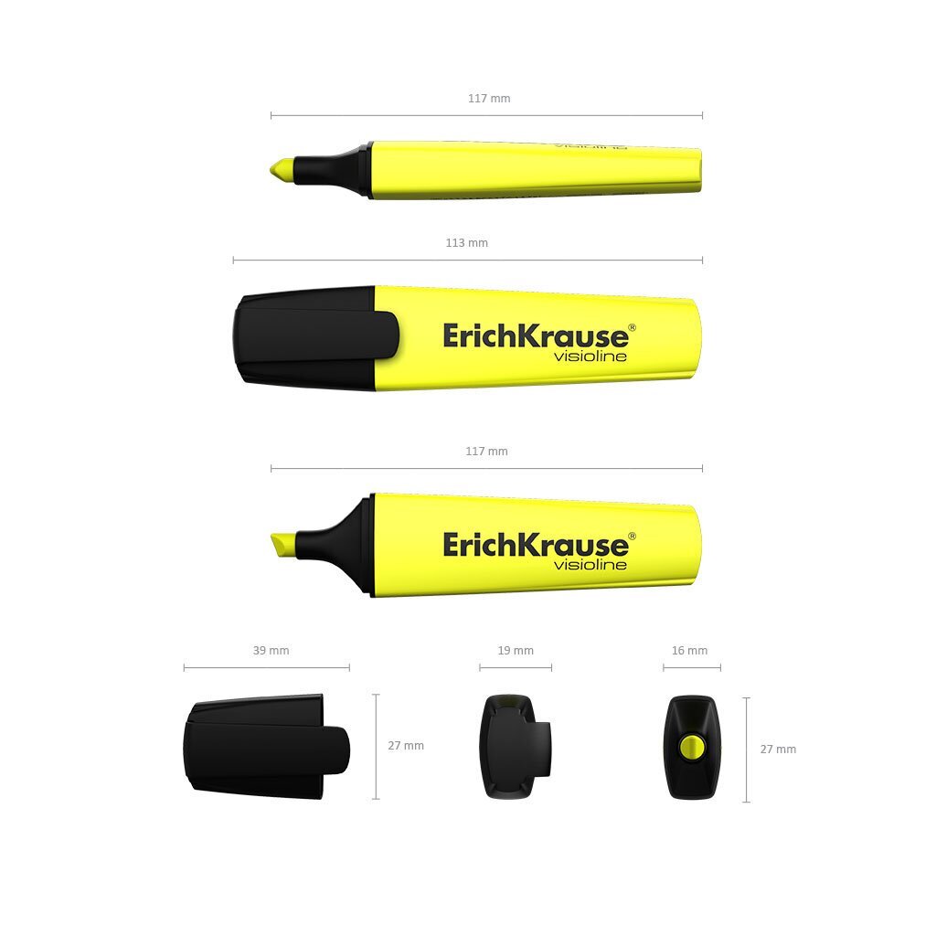 Tekstimarkerite komplekt ERICH KRAUSE Visioline V-12, 4 värvi цена и информация | Kirjutusvahendid | kaup24.ee