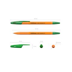 Pastapliiats ERICH KRAUSE R-301 Orange, 0.7 mm, roheline hind ja info | Kirjutusvahendid | kaup24.ee