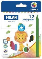 Plastikust värvilised kriidid MILAN, 12 värvi цена и информация | Принадлежности для рисования, лепки | kaup24.ee