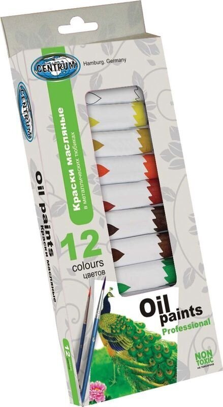 ÕlivärvidCENTRUM, 12ml x 12 värvi цена и информация | Kunstitarbed, voolimise tarvikud | kaup24.ee