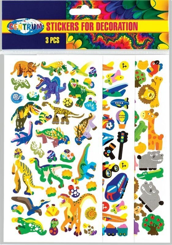 Dekoratiivkleebised CENTRUM, dinosaurused, 190x100 mm. hind ja info | Aplikatsioonid, dekoratsioonid, kleebised | kaup24.ee
