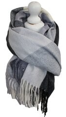 Клетчатый женский шарф, черный, белый, серый цена и информация | Женские шарфы, платки | kaup24.ee
