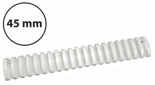 Plastikust köitespiraalid, 45mm, 50tk, valge värv hind ja info | Kirjatarbed | kaup24.ee