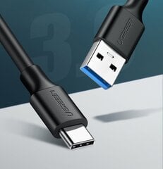 Кабель Ugreen US184 USB - USB-C 3.0, 0.5 м, черный цена и информация | Borofone 43757-uniw | kaup24.ee