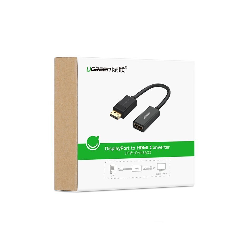 Videoadapter Ugreen MM137 DisplayPort HDMI, 4K, must цена и информация | USB jagajad, adapterid | kaup24.ee