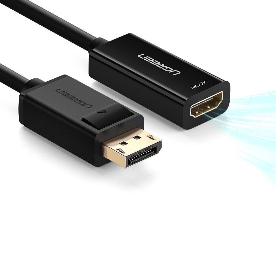 Videoadapter Ugreen MM137 DisplayPort HDMI, 4K, must цена и информация | USB jagajad, adapterid | kaup24.ee