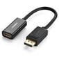 Videoadapter Ugreen MM137 DisplayPort HDMI, 4K, must цена и информация | USB jagajad, adapterid | kaup24.ee