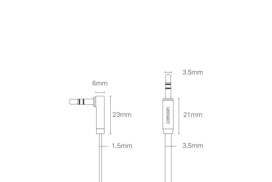 Ugreen Mini Jack adapter hind ja info | Kaablid ja juhtmed | kaup24.ee