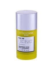 Мужской дезодорант-стик L´Occitane Eau De Cedrat, 75 г цена и информация | Дезодоранты | kaup24.ee