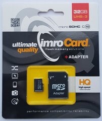 Imro MicroSD10, 32 GB цена и информация | Карты памяти | kaup24.ee