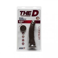 Dildo Doc Johnson The Thin D Pruun 19,05cm hind ja info | Dildod | kaup24.ee