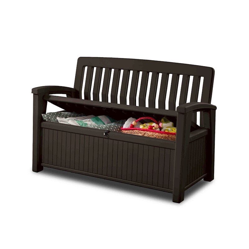 Hoiukast-pink Patio Storage Bench 227L, pruun цена и информация | Aiapingid | kaup24.ee