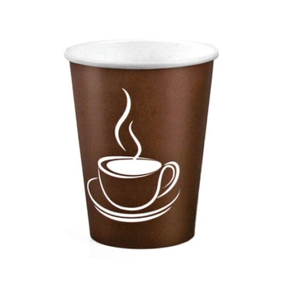 Ühekordsed pabertopsid Cup Brown, 240 ml, 50 tk цена и информация | Ühekordsed nõud | kaup24.ee
