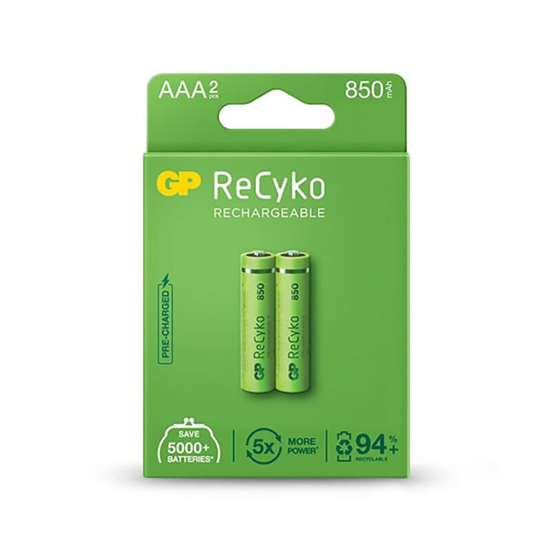 Laetavad patareid GP ReCyko NiMH AAA 850mAh EB2 цена и информация | Patareid | kaup24.ee