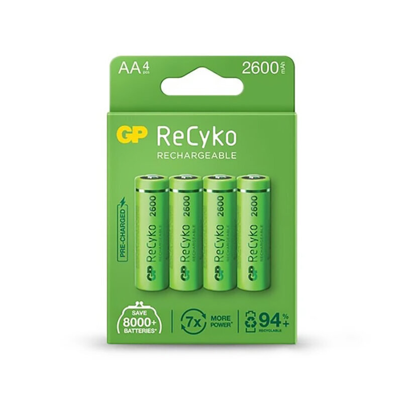 Laetavad patareid GP ReCyko NiMH AA 2600mAh EB4 hind ja info | Patareid | kaup24.ee