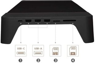 Monitorialus Bros&Company Pout Eyes 8, must hind ja info | Arvutilauad, kirjutuslauad | kaup24.ee