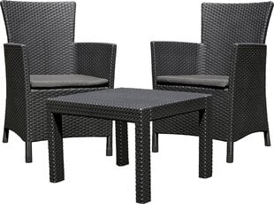 Aiamööbli komplekt Rosario Balcony Set, hall/must hind ja info | Aiamööbli komplektid | kaup24.ee