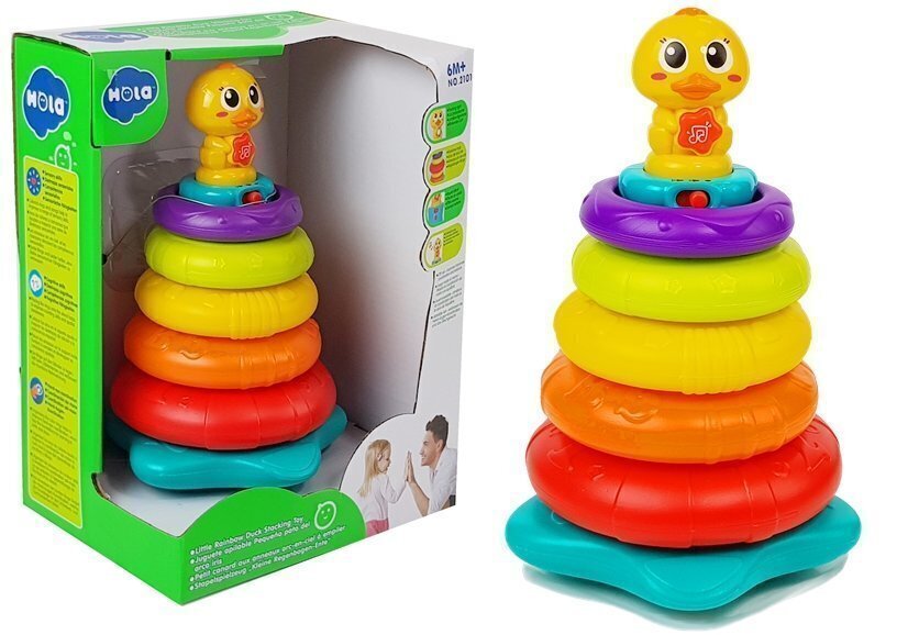Interaktiivne värviliste rõngastega püramiid hind ja info | Imikute mänguasjad | kaup24.ee