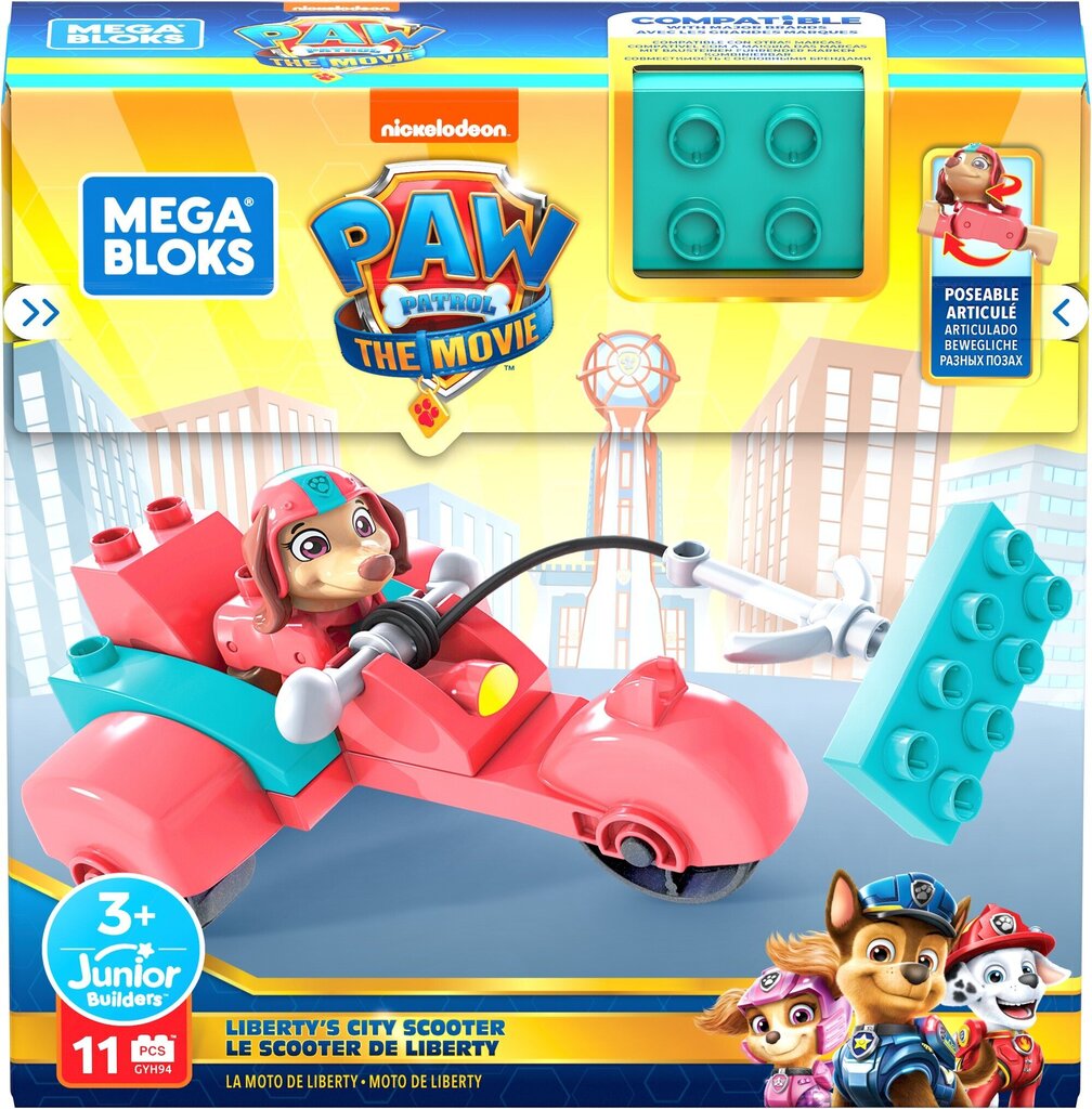 Mega Bloks® Paw Patrol klotsiauto2 GYH94 hind ja info | Arendavad mänguasjad | kaup24.ee