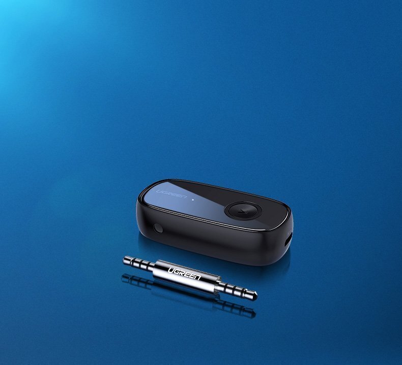 Ugreen CM279 AUX audioadapter, Bluetooth 5.0 aptX, must цена и информация | USB jagajad, adapterid | kaup24.ee