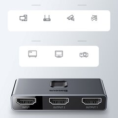 Baseus bidirectional HDMI - 2x HDMI цена и информация | Адаптеры и USB-hub | kaup24.ee