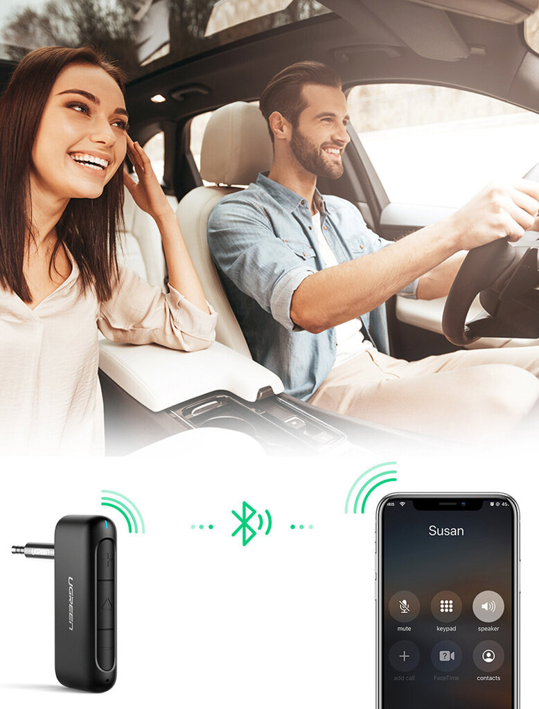 Adapter Ugreen (CM279) AUX, Bluetooth 5.0 aptX hind ja info | USB jagajad, adapterid | kaup24.ee